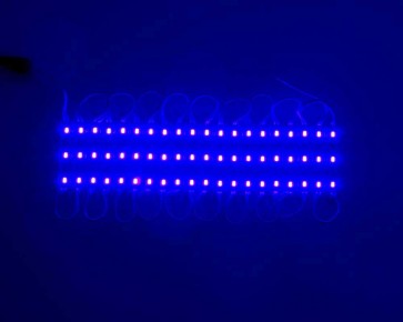 Set med 20 LED moduler, blå, tänd