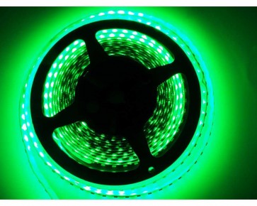 5m LED slinga, 9.6W/m, grön, IP20, 120xLED/m tänd