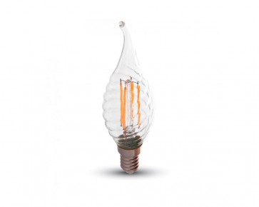 LED Retro lampa E14, 4W, 400 Lumen, filament, kronljus flame