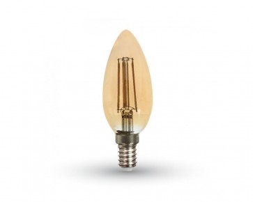 LED Retro lampa E14, 4W, 350 Lumen, filament, kronlampa