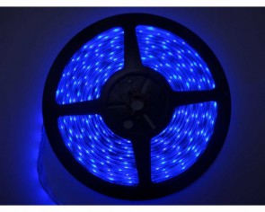 5m LED slinga, 4.8W/m, blå, IP65, 60xLED tänd