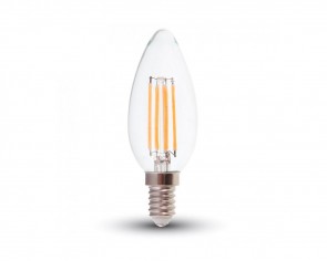 LED Retro lampa E14, 4W, 400 Lumen, filament, kronljus