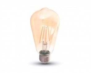 LED Retro lampa E27,4W, 300 Lumen, filament, ST64, dimbar