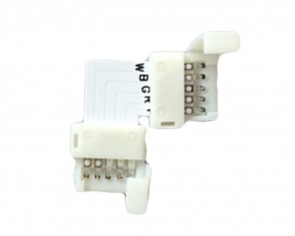 L formad adapter för 12mm RGBW slinga, clip & click