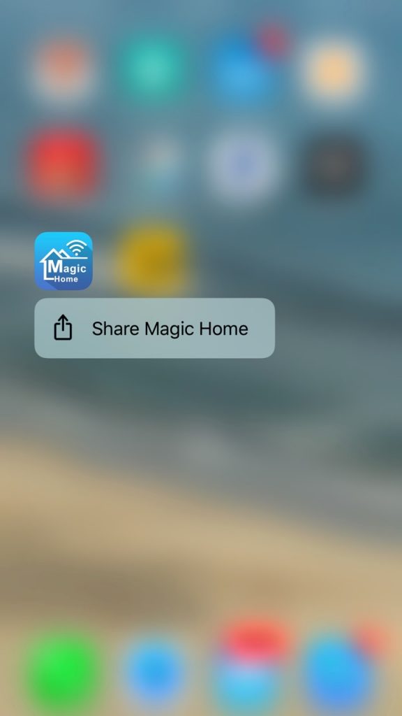 Magic Home appen på iPhone